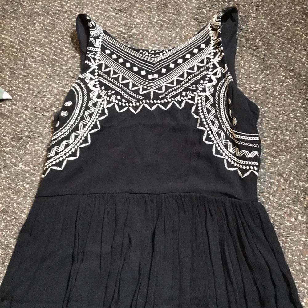 Black, zip up, tank top dress